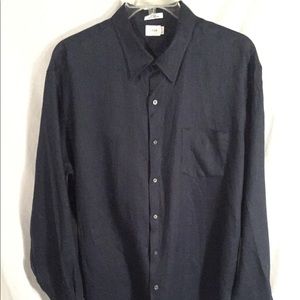 J. Crew linen button down dress shirt dark blue XL